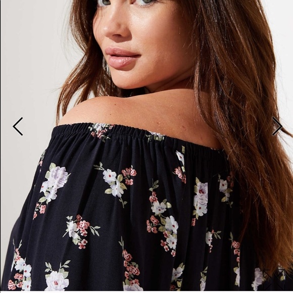 LOFT Plus Floral Off The Shoulder Top - Picture 3 of 6